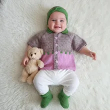ژاکت نوزادی مدل شکوفه