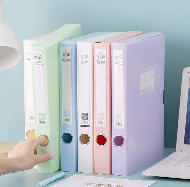 پوشه دکمهدار مدل File Case macaron سایز A4