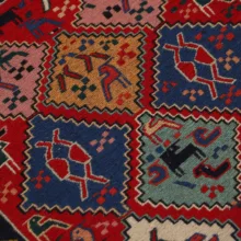گلیم دستبافت نیم متری مدل ورنی کد 4040806 زمینه رنگی
