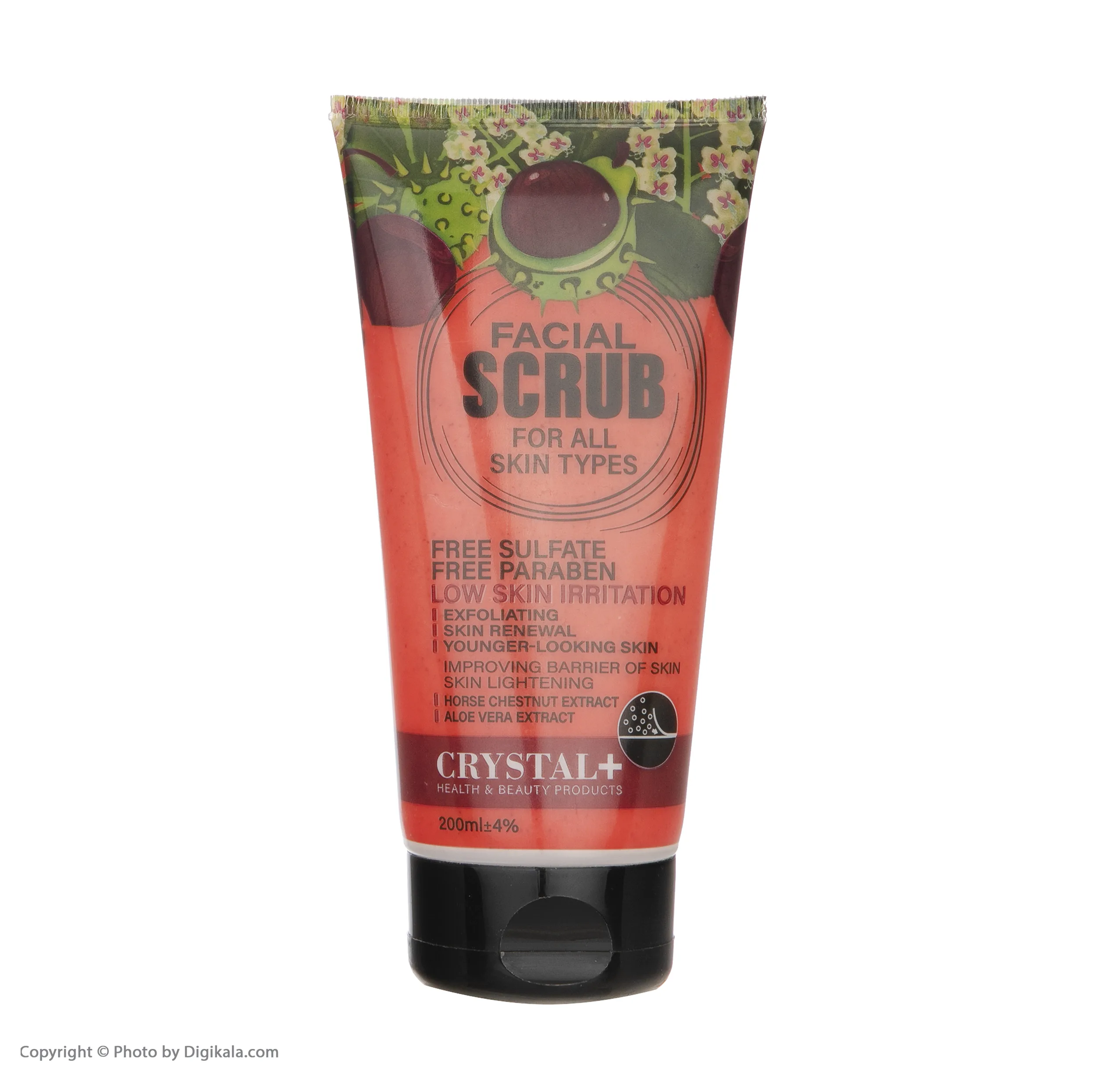 اسکراب لایه بردار پوست کریستال مدل Horse Chestnut-Aloe Vera حجم 200 میلی لیتر
