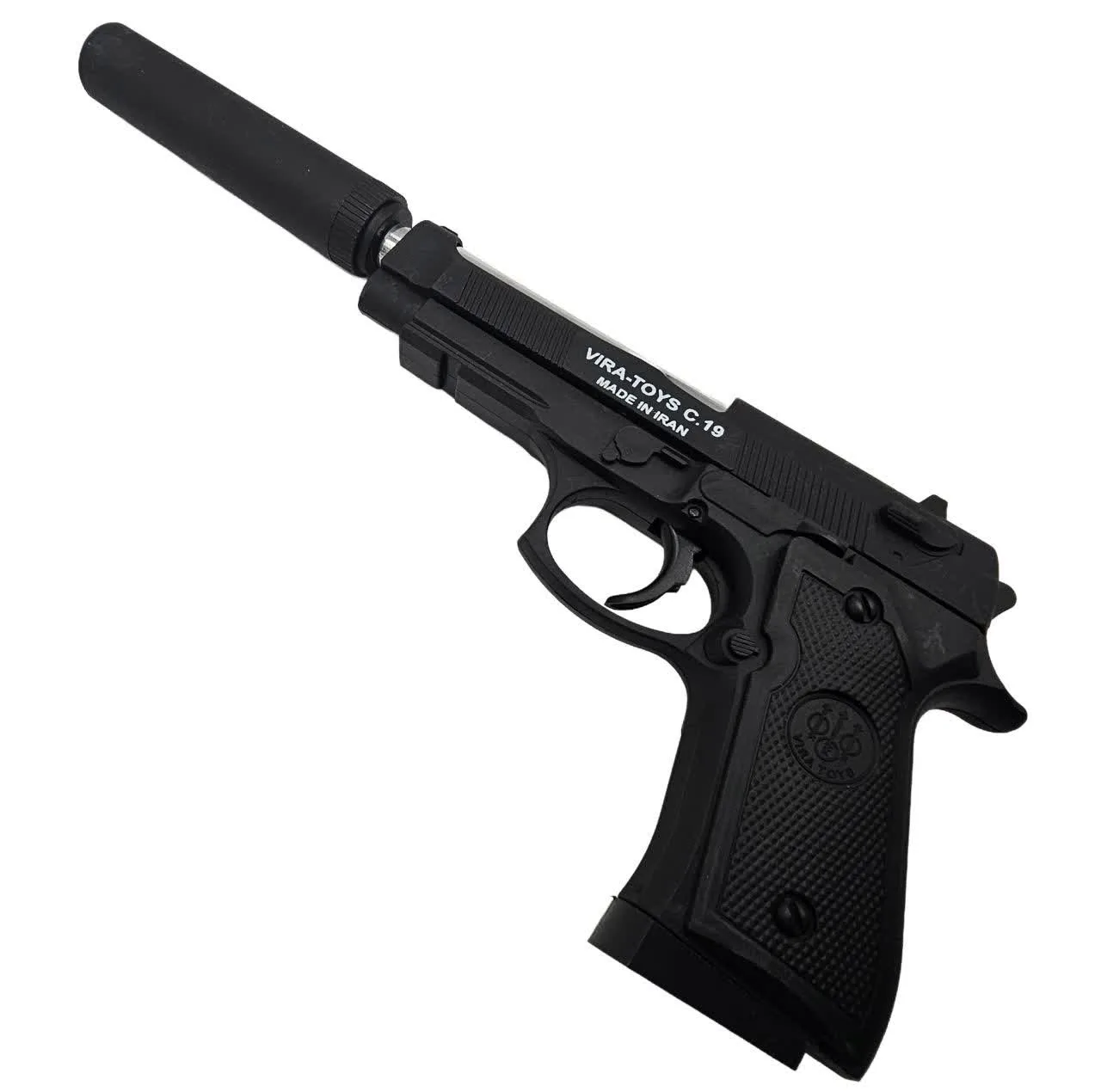 تفنگ بازی ناب سل مدل کلت خشاب خور C19 کد AIRSOFT GUN C19 مناسب برای نوجوانان