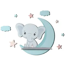 شلف دیواری اتاق کودک باروچین مدل فیل کد SH-38