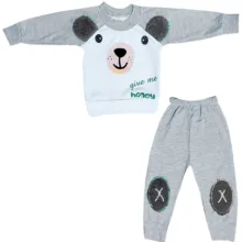 ست سویشرت و شلوار نوزادی مدل Honeybear کد Tu2