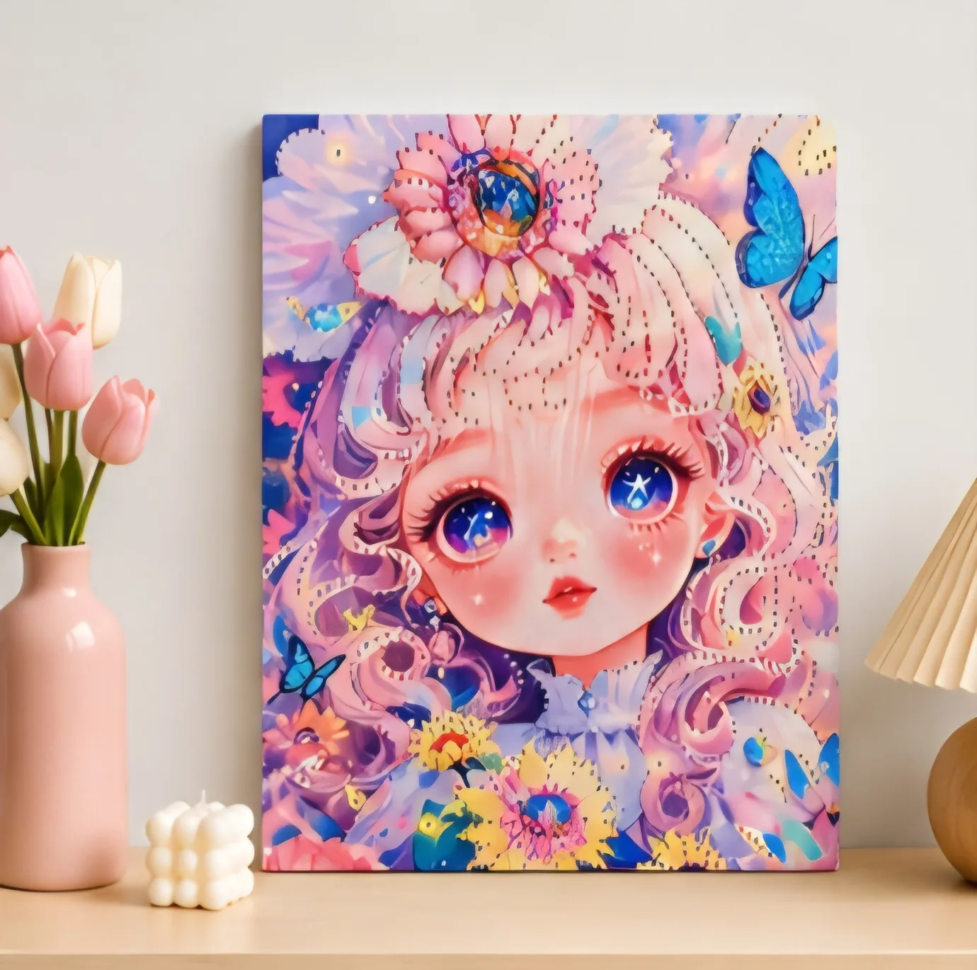 بازی آموزشی مدل نقاشی الماسی 30*23طرح شاهدخت پروانه