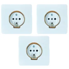 پریز تلفن صنایع آسیا الکتریک مدل SFD-GD بسته 3 عددی