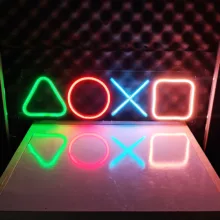چراغ نئونی طرح آیکون دسته پلی استیشن کد PS45X15