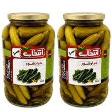 خیارشور ممتاز انتخاب - 1500 گرم بسته 2 عددی