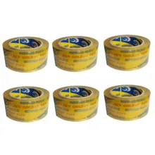 چسب نواری مدل GOLDAN TAPE بیصدا عرض 5 سانتیمتر مجموعه 6 عددی