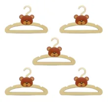 چوب لباسی نوزاد مدل خرس تدی کد teddy بسته 5 عددی