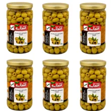 زیتون شور بی هسته انتخاب – 650 گرم بسته 6 عددی