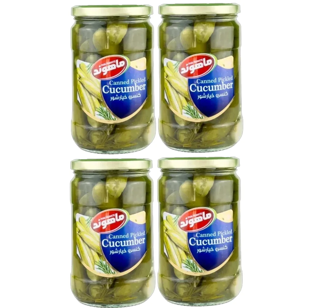 خیارشور نمکی ماهوند - 660 گرم بسته 4 عددی