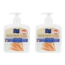 کرم مرطوب‌کننده دست و صورت جی مدل Wheat-Germ مناسب برای انواع پوست حجم 450 میلی لیتر مجموعه 2 عددی
