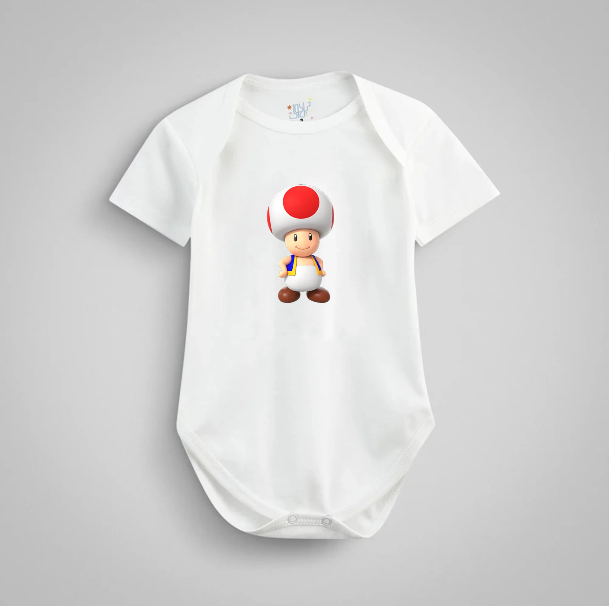 بادی آستین کوتاه نوزادی نیل کوک مدل Mario & Princess Peach مجموعه 3 عددی