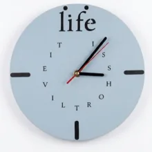 ساعت دیواری عقربه‌ای با نشانگر فانتزی مدل life