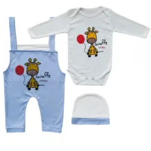 ست 3 تکه لباس نوزادی سرینیکو مدل Mini giraffe کد M420