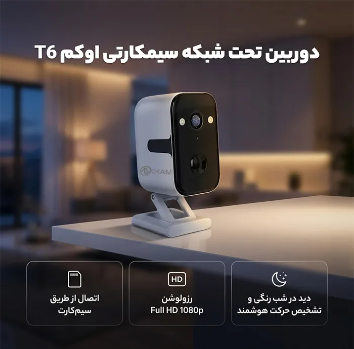 دوربین مداربسته تحت شبکه اوکم مدل T6