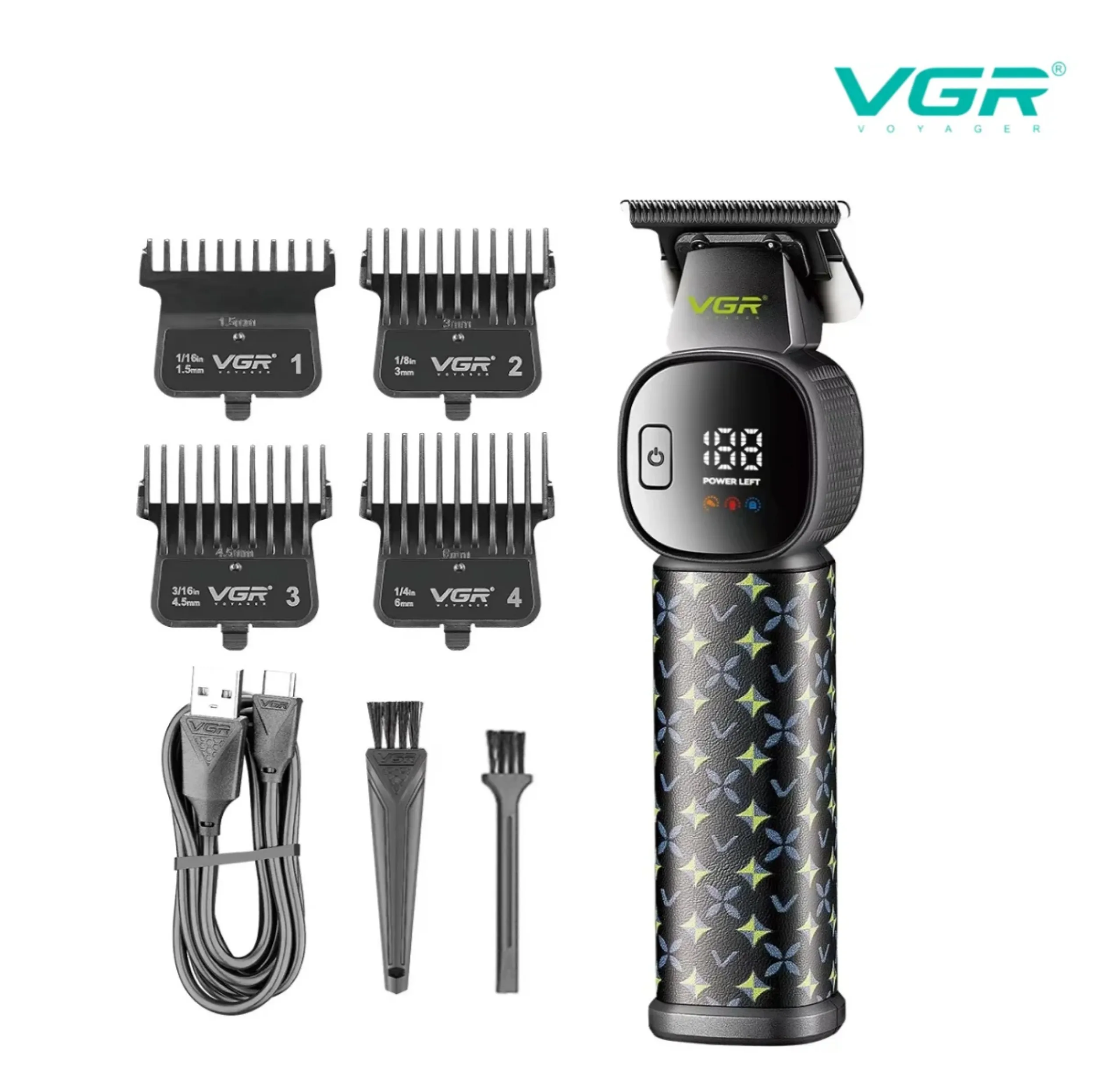 ماشین اصلاح موی سر و صورت شارژی وی جی ار مدل V-185
