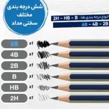 مداد طراحی فابر کاستل مدل گلد فابر با درجه سختی نوک 6B