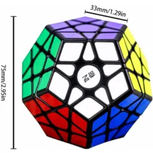 مکعب روبیک چی ای مدل مگامینکس کای وای کایهنگ دبلیو 3×3 QY Megaminx QiHeng Black W