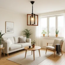 چراغ آویز تک شعله شاهان تک مدل WOOD 5