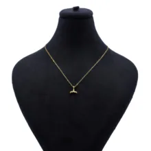 گردنبند طلا 18 عیار زنانه با زنجیر حلقه‌ای (فلامینگو) ناریا مدل دم وال کد ES-3
