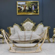 گهواره نوزاد مدل ننو چوبی