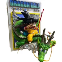 فیگور گوکو کودک دراگون بال مدل Shenron 3D Diorama Dragon Ball، دیورامای سه‌بعدی با شنرون و پس‌زمینه مانگا، ارتفاع 29 سانتی‌متر
