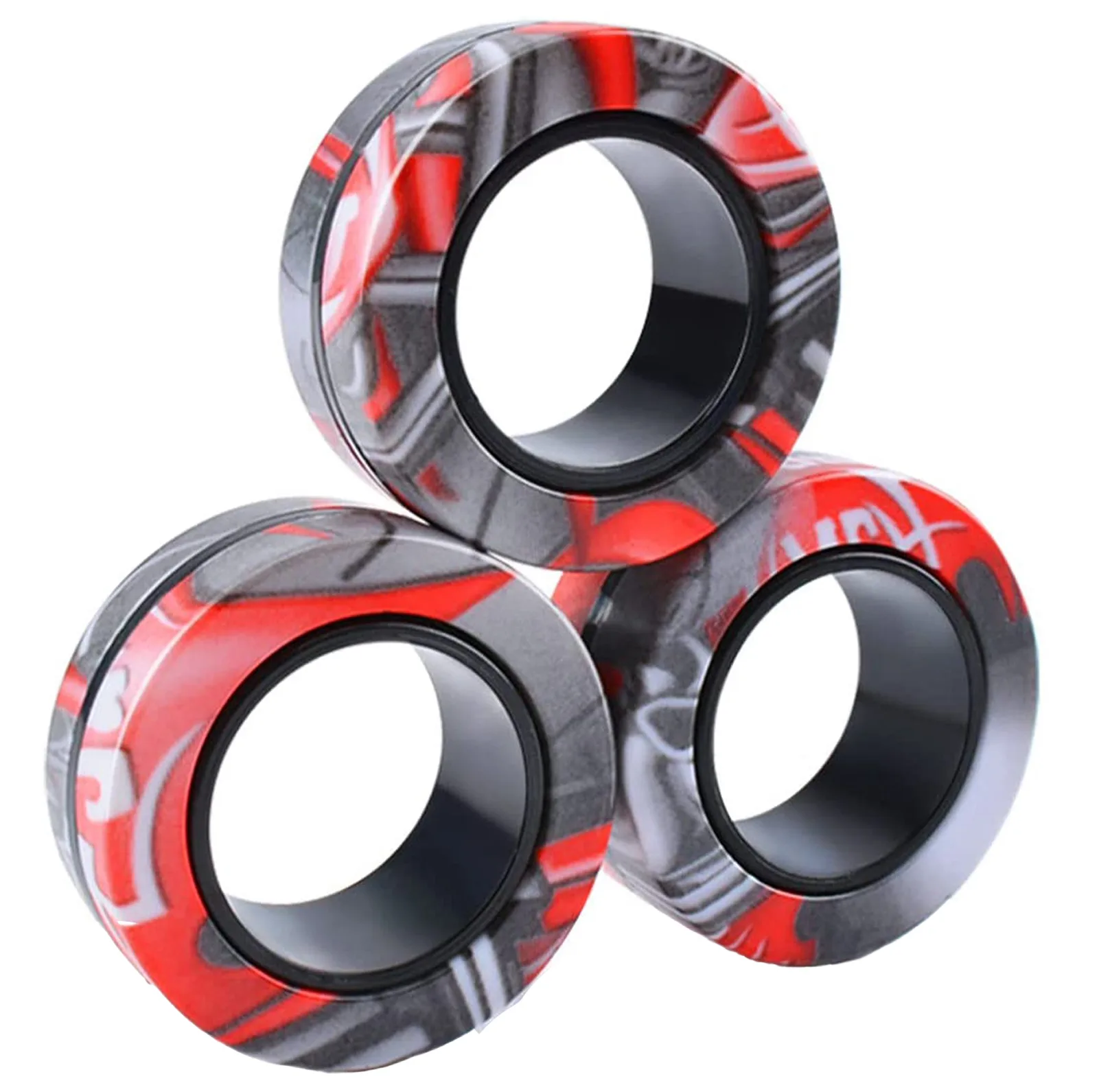 فیجت ضد استرس ریلایف مدل 300 Magnetic Ring طرح حلقه های مغناطیسی بسته 3 عددی