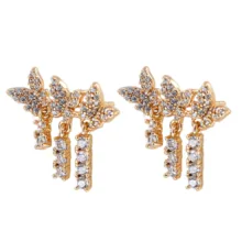 گوشواره میخی زنانه ژوپینگ مدل پروانه کد AAC1230