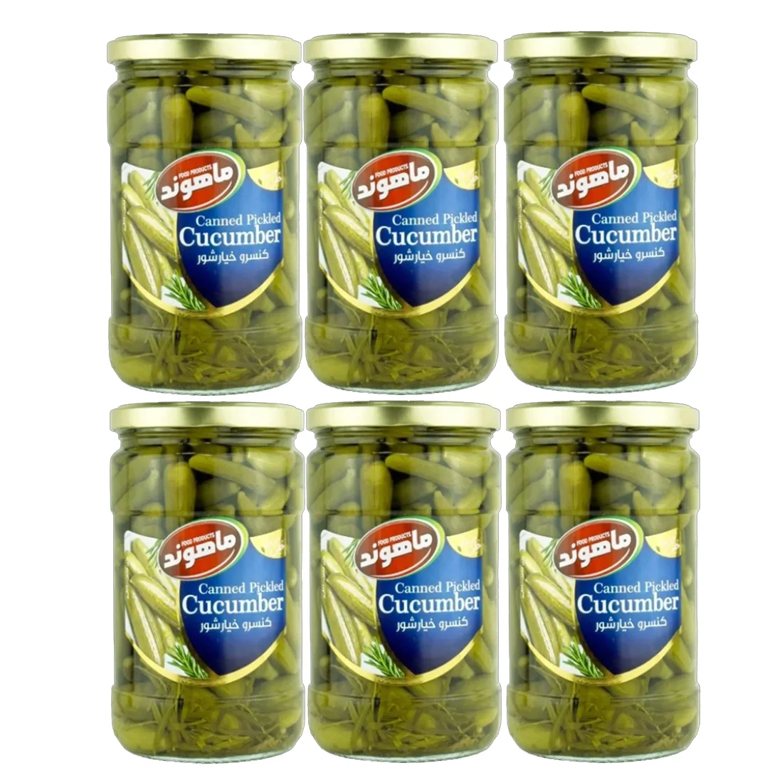 خیارشور سوپر ویژه نمکی ماهوند - 660 گرم مجموعه 6 عددی