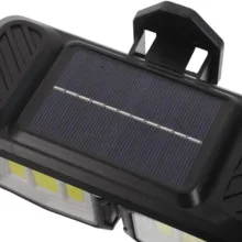 چراغ شارژی مدل دوقلو سنسور دار ضد آب YX670-2 پنل خورشیدی