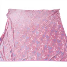 پتو مسافرتی 2 نفره مدل ژله ای شب نما طرح قلبی سایز 240x220 سانتی‌متر