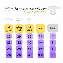 بادی آستین بلند نوزادی آمورا مدل plain