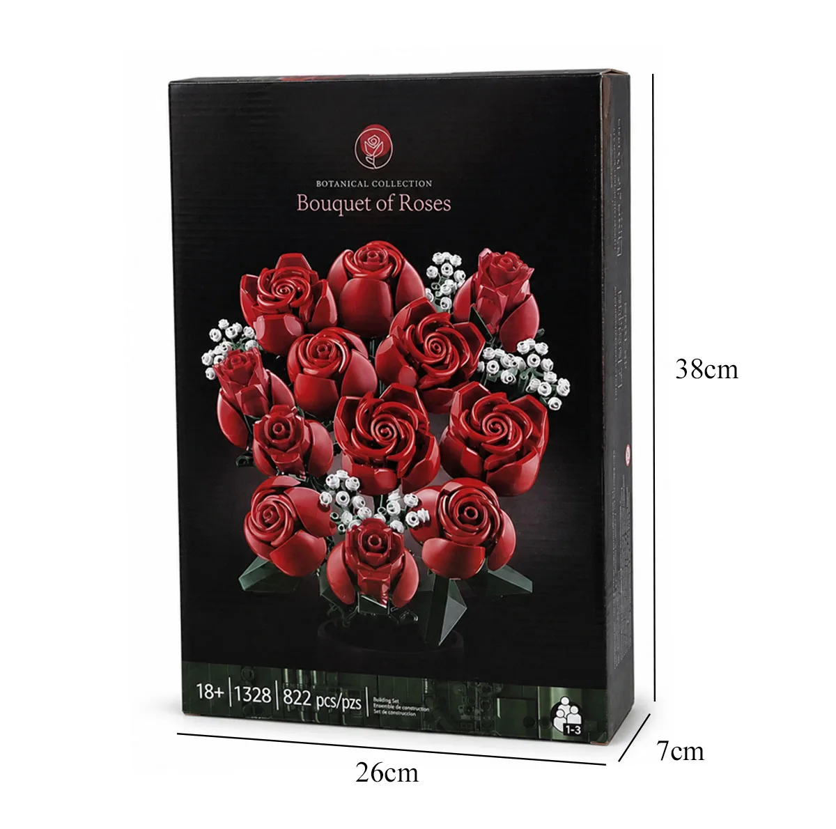 ساختنی 822 تکه مدل گل رز کد 1328