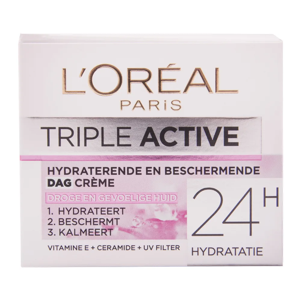 کرم آبرسان روز لورآل مدل TRIPLE ACTIVE حجم 50 میلی لیتر