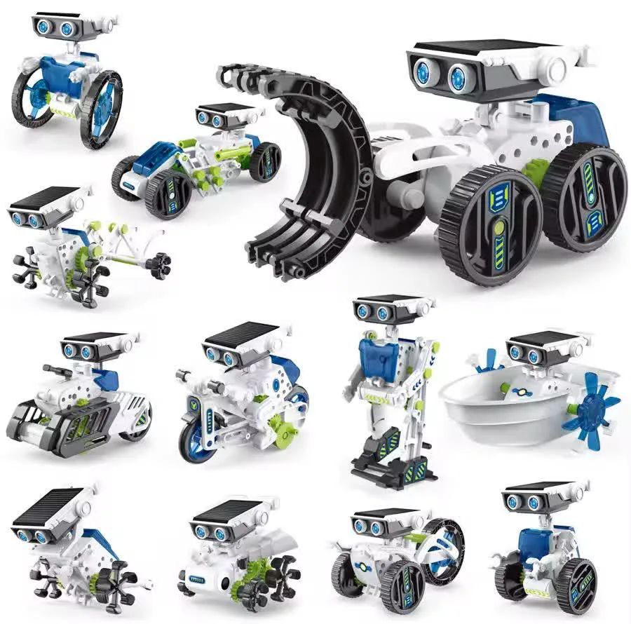 کیت ربات ساختنی ناب سل مدل سولار خورشیدی 12 کاره SOLAR ROBOT KIT 12IN1 با قابلیت حرکت و چرخش