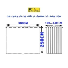پرده پانچ تیکو دکو مدل تور کتان حاشیه گیپور  سایز 280 × 300 سانتی‌متر