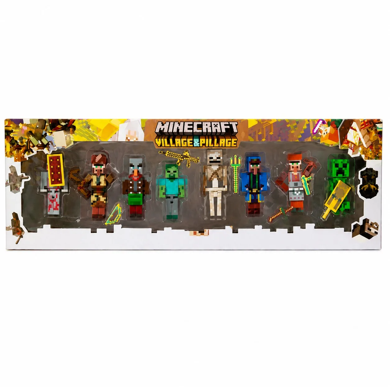 فیگور مدل ماینکرافت طرح Village &Pillage ارتفاع 7 سانتیمتر مجموعه 8 عددی