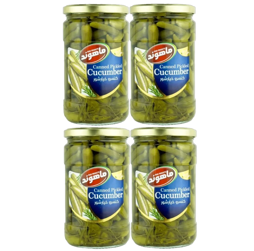 خیارشور سوپر ویژه نمکی ماهوند - 660 گرم مجموعه چهار عددی