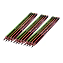 مداد مشکی استورم مدل پاک کن دار HL-102 HB بسته 12 عددی