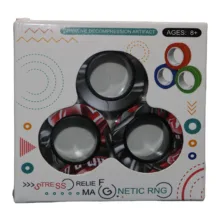فیجت ضد استرس ریلایف مدل 300 Magnetic Ring طرح حلقه های مغناطیسی بسته 3 عددی