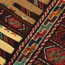 گلیم دستبافت دو متری مدل سفره کردی کد 4020448