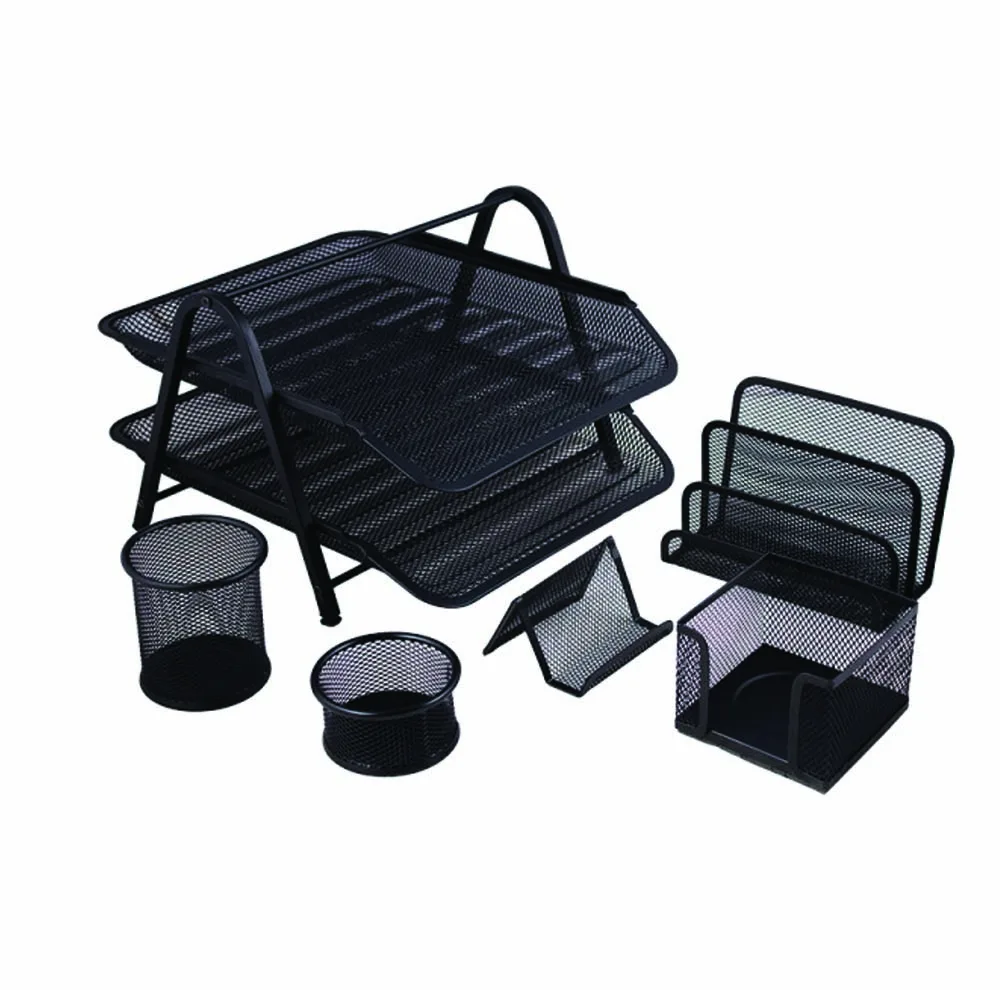 ست لوازم اداری رومیزی کرونا مدل C-01 کد 150304 بسته 6 عددی