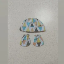 ست کلاه و دستکش نوزادی مدل X00167XPHJ مجموعه 4 عددی