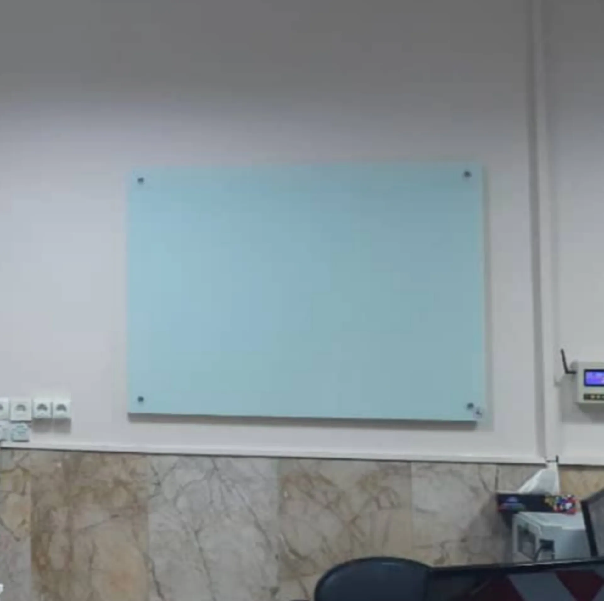 تخته وایت برد شیشه ای الگانت مدل s150 ابعاد 150×90 سانتی متر
