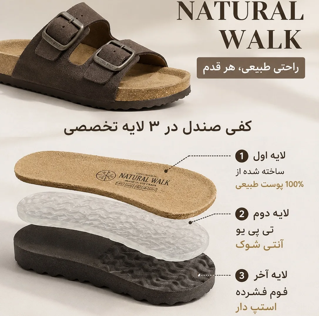 صندل زنانه اسمارا مدل تنفسی طبی دولایه