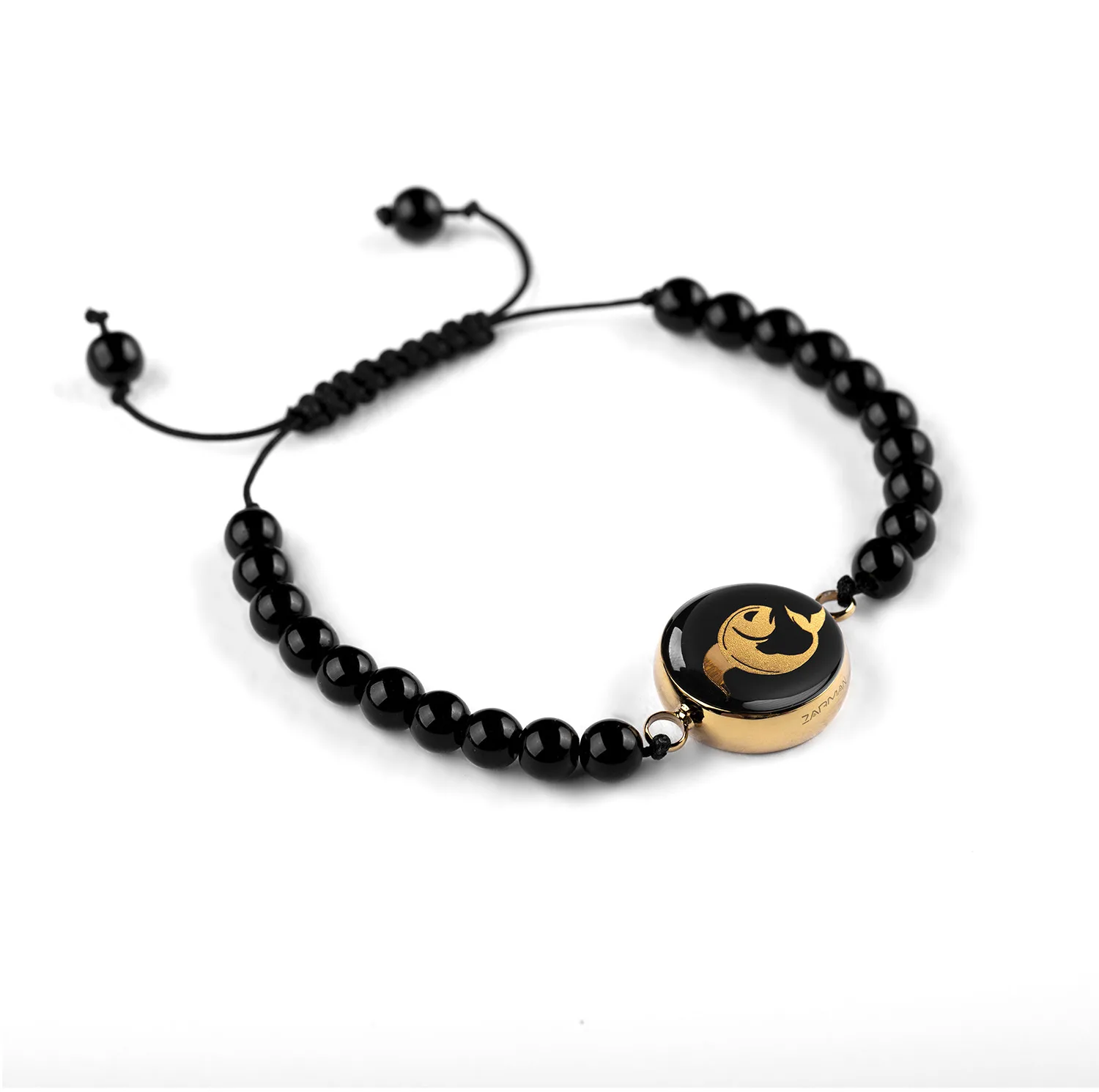 دستبند سنگی زنانه زرمان مدل نماد ماه اسفند کد CBM-O-B012