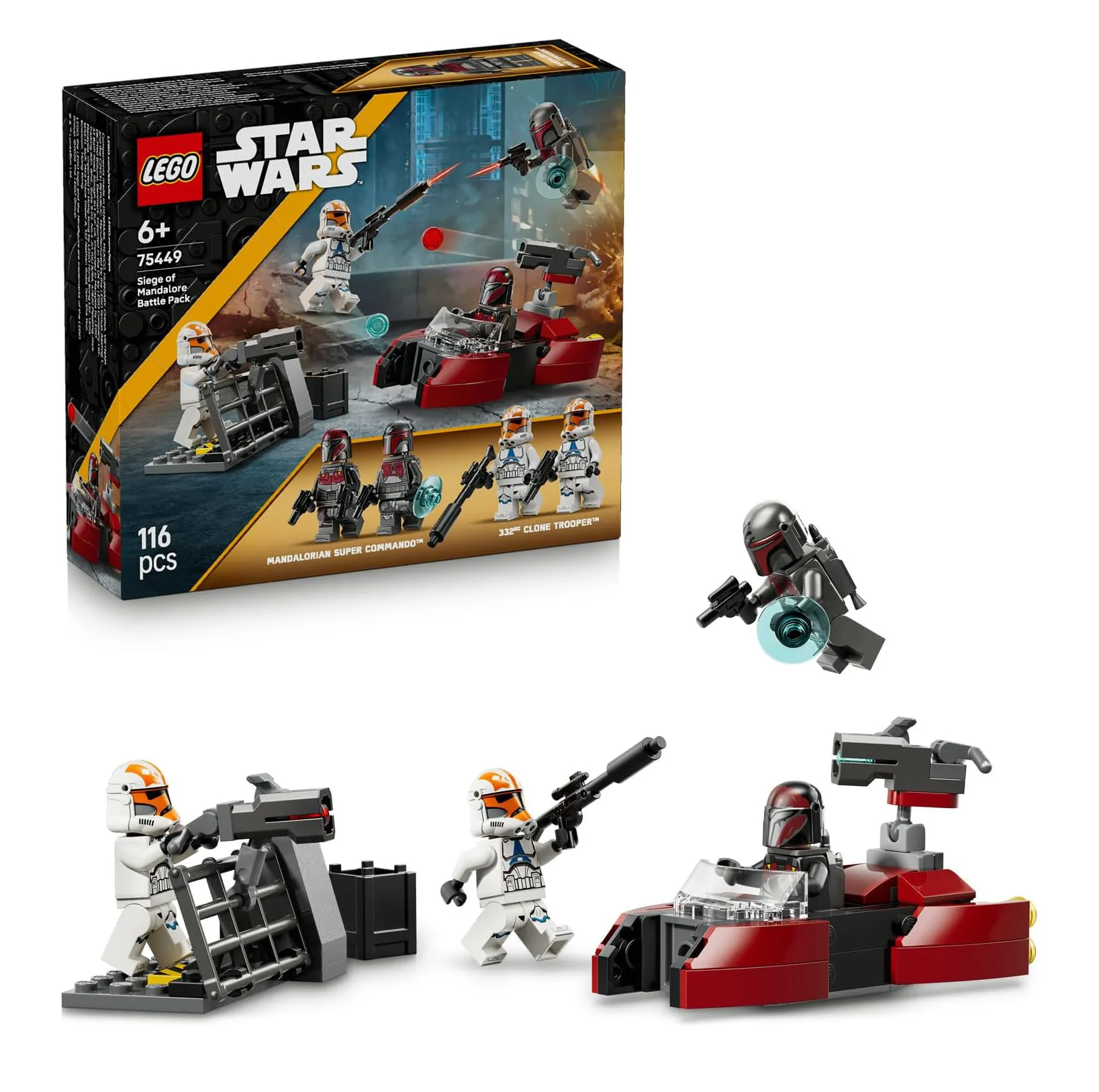 لگو 116 تکه سری استار وارز مدل Siege of Mandalore Battle Pack کد 75449