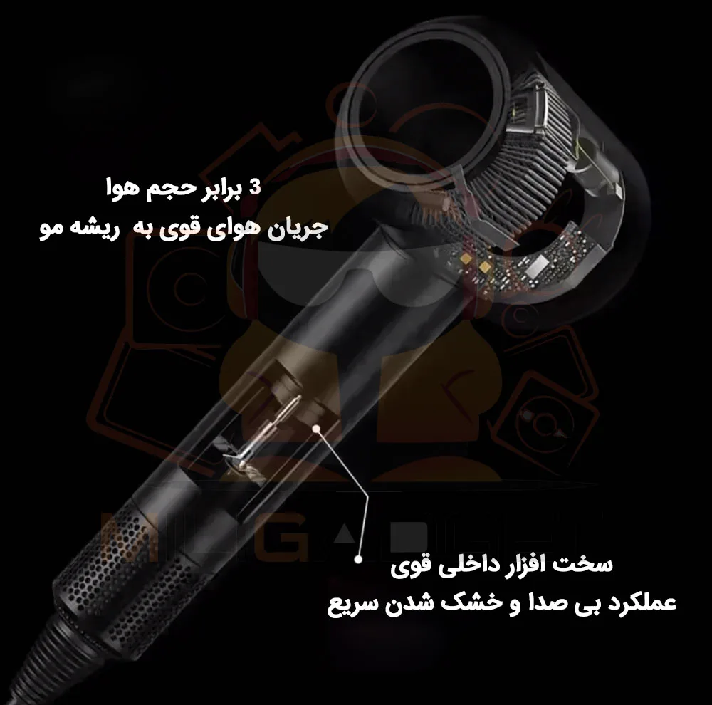 سشوار حرفهای 1600 وات مدل super hair dryer
