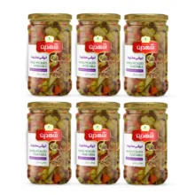 ترشی مخلوط شهدین - 660 گرم بسته 6 عددی